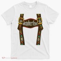 Lederhosen Suspenders Oktoberfest Bavarian Munich T-Shirt thumb 0