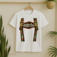 Lederhosen Suspenders Oktoberfest Bavarian Munich T-Shirt thumb 2