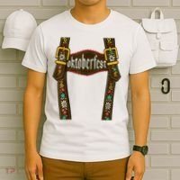 Lederhosen Suspenders Oktoberfest Bavarian Munich T-Shirt thumb 6