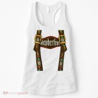 Lederhosen Suspenders Oktoberfest Bavarian Munich Women's Tank Top thumb 0