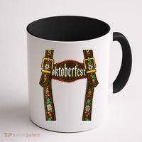 Lederhosen Suspenders Oktoberfest Bavarian Munich Beer Coffee Mug thumb 1