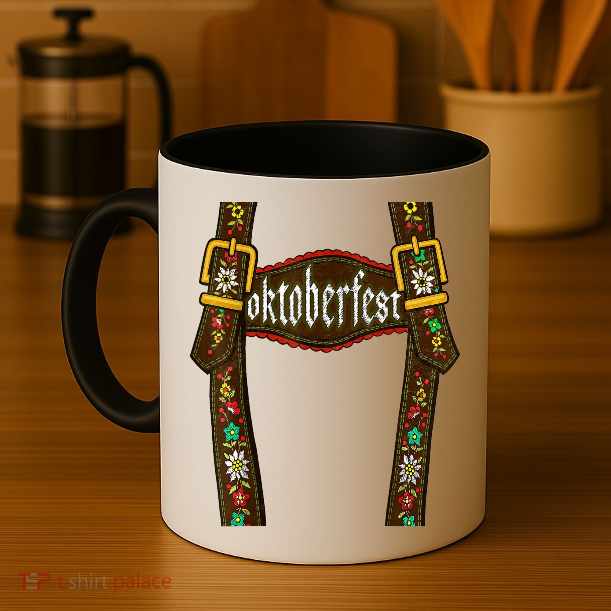 Lederhosen Suspenders Oktoberfest Bavarian Munich Beer Coffee Mug