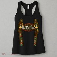 Lederhosen Suspenders Oktoberfest Bavarian Munich Beer Women's Tank Top thumb 3