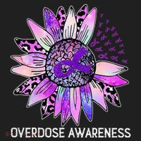 Leopard Sunflower Overdose Awareness Month Purple Ribbon Beanie thumb 2