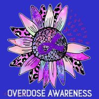 Leopard Sunflower Overdose Awareness Month Purple Ribbon Kids Sweatshirt thumb 2