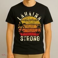 LAHAINA Strong Palm Trees Sunset Lahaina Hawaii T-Shirt thumb 3