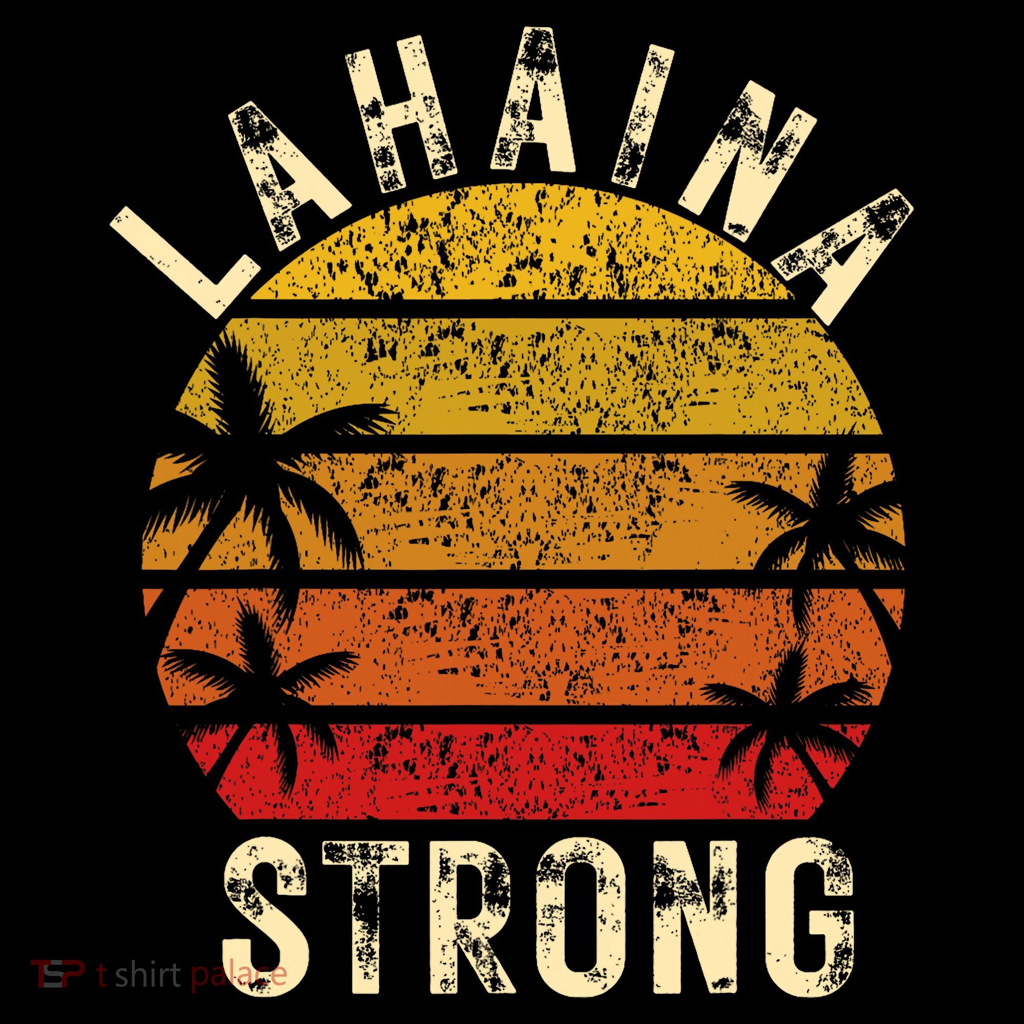LAHAINA Strong Palm Trees Sunset Lahaina Hawaii Bucket Hat
