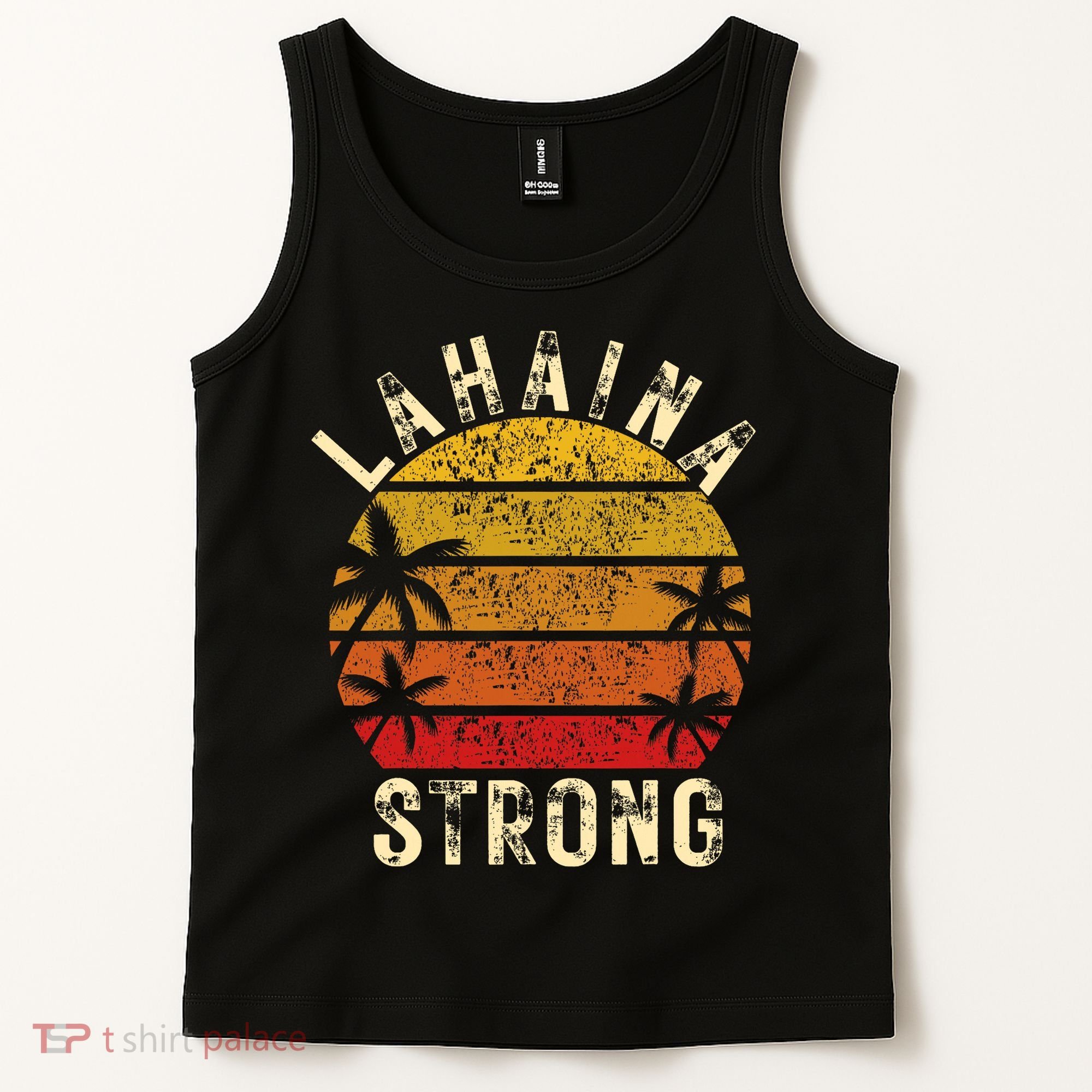 LAHAINA Strong Palm Trees Sunset Lahaina Hawaii Tank Top
