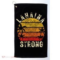 LAHAINA Strong Palm Trees Sunset Lahaina Hawaii Golf Towel thumb 0