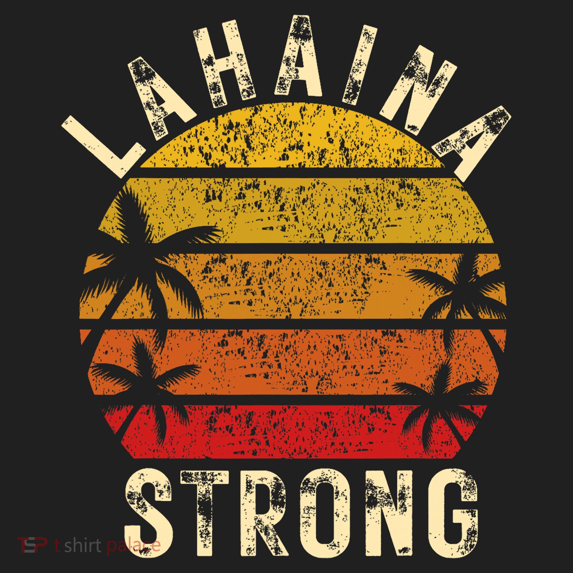 LAHAINA Strong Palm Trees Sunset Lahaina Hawaii Golf Towel