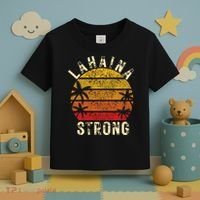 LAHAINA Strong Palm Trees Sunset Lahaina Hawaii Toddler T-Shirt thumb 3