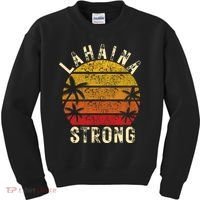 LAHAINA Strong Palm Trees Sunset Lahaina Hawaii Kids Sweatshirt thumb 0