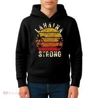 LAHAINA Strong Palm Trees Sunset Lahaina Hawaii Kids Hoodie thumb 4