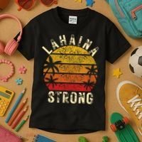 LAHAINA Strong Palm Trees Sunset Lahaina Hawaii Kids T-Shirt thumb 3