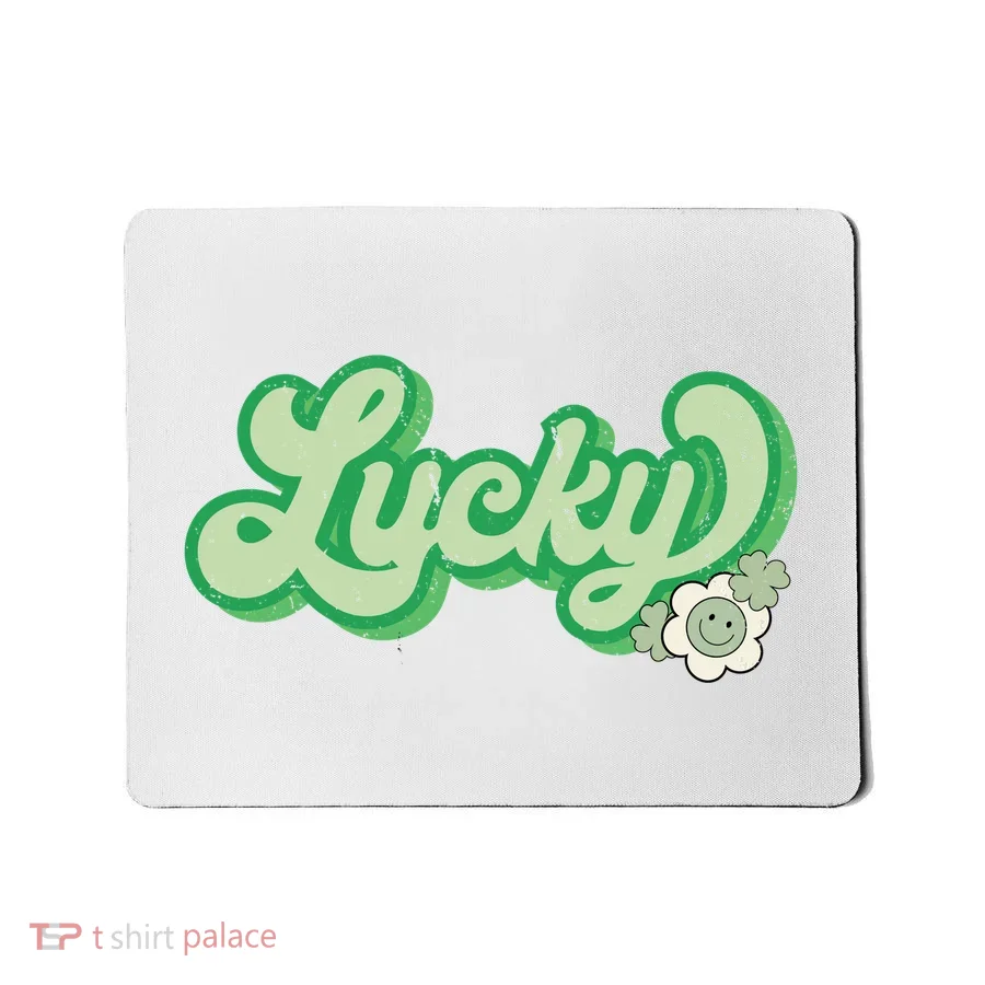 Lucky St PatrickS Day Retro Vintage Mousepad