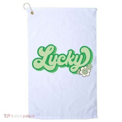 Lucky St PatrickS Day Retro Vintage Golf Towel