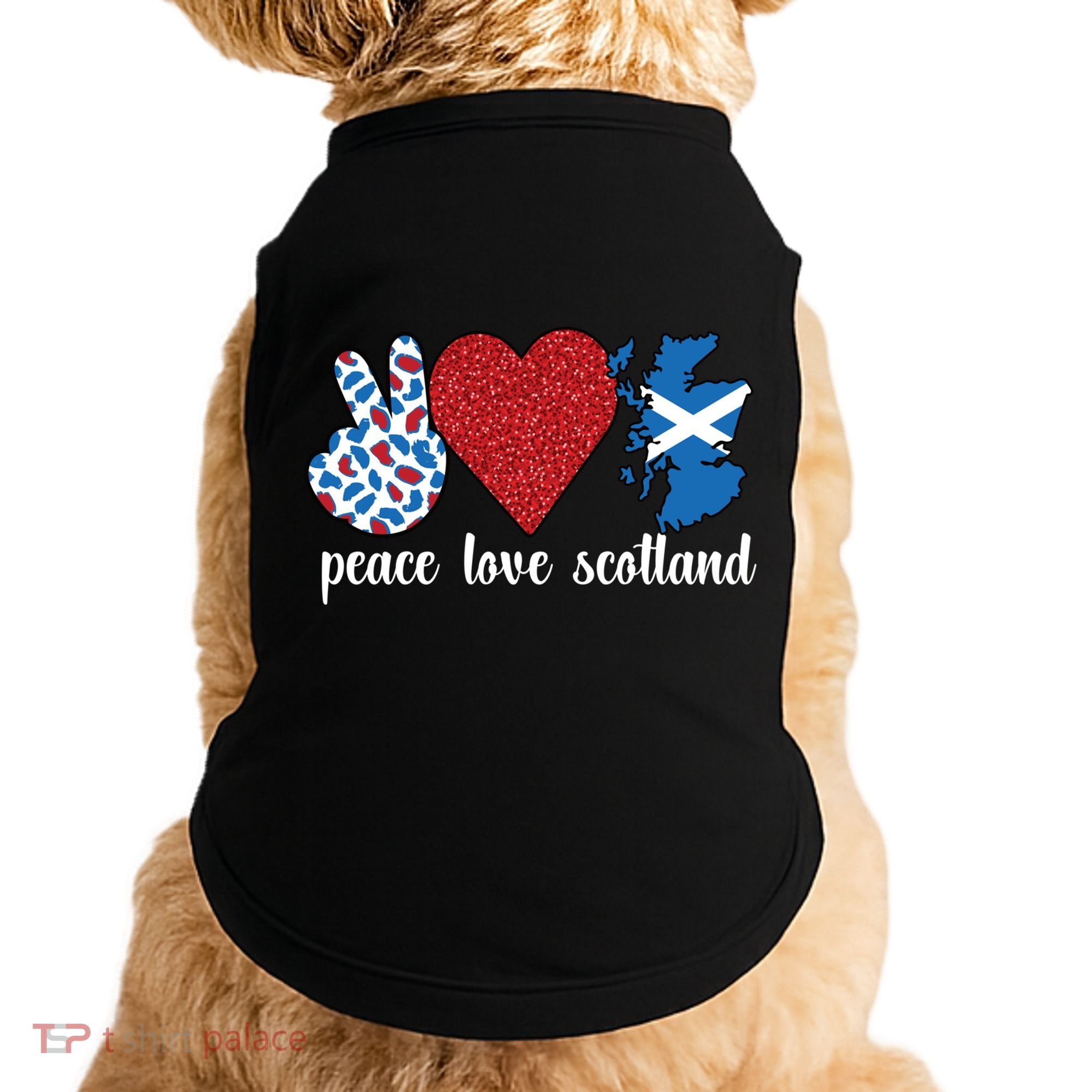 Love Scotland Proud Scottish Flag Scottish Roots Gift Doggie Tank