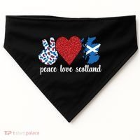 Love Scotland Proud Scottish Flag Scottish Roots Gift USA-Made Doggie Bandana thumb 0