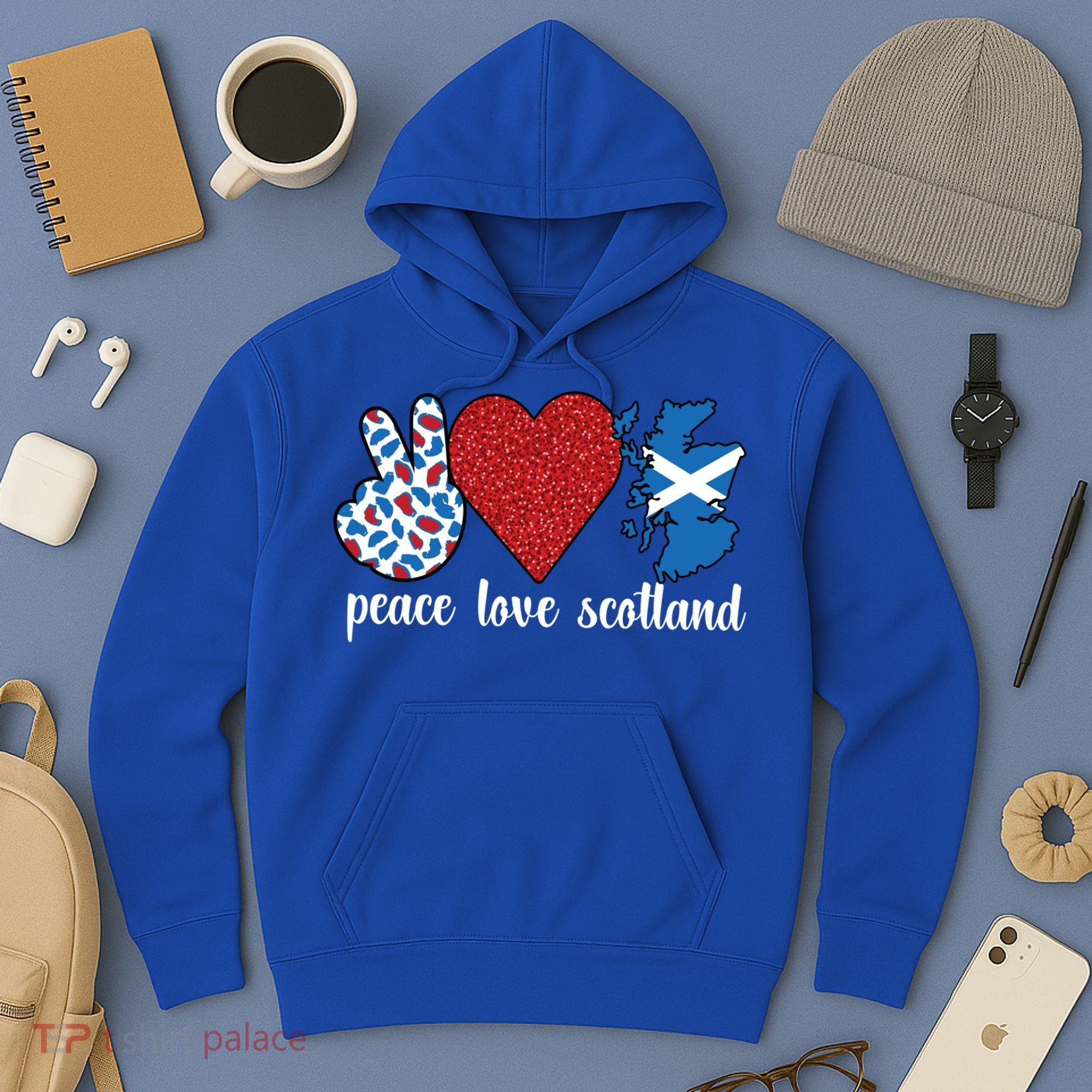 Love Scotland Proud Scottish Flag Scottish Roots Gift Hoodie