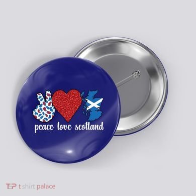 Love Scotland Proud Scottish Flag Scottish Roots Gift Button