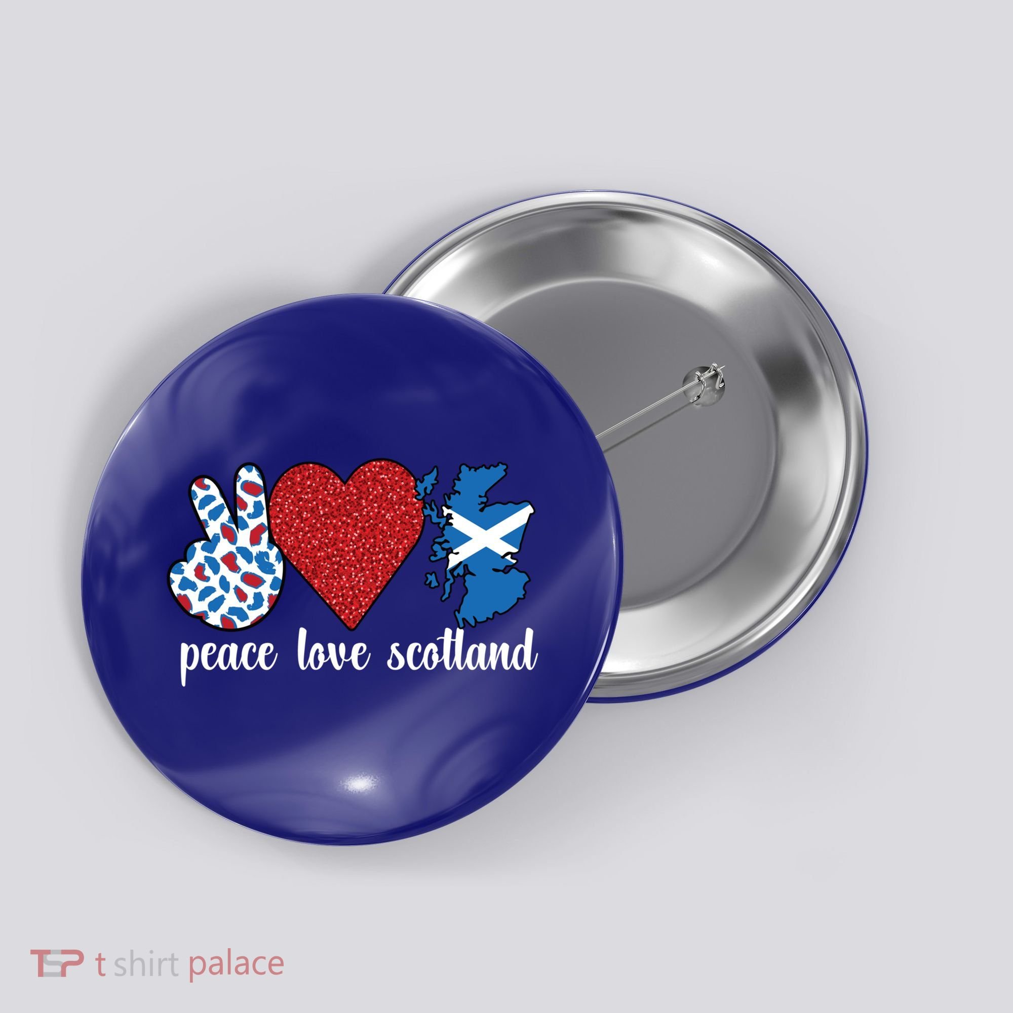 Love Scotland Proud Scottish Flag Scottish Roots Gift Button