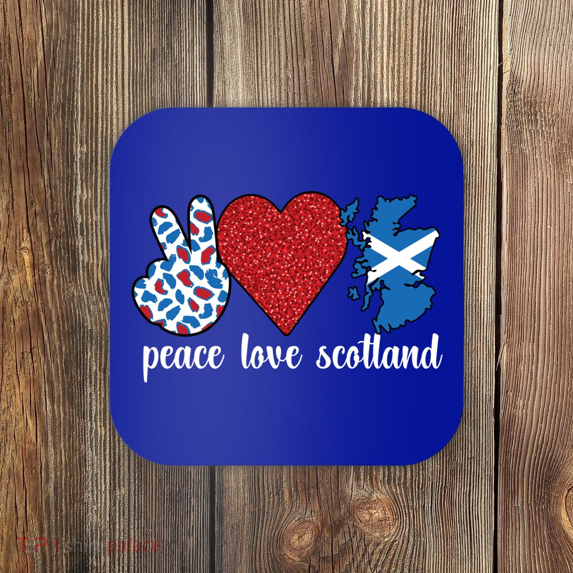 Love Scotland Proud Scottish Flag Scottish Roots Gift Coaster