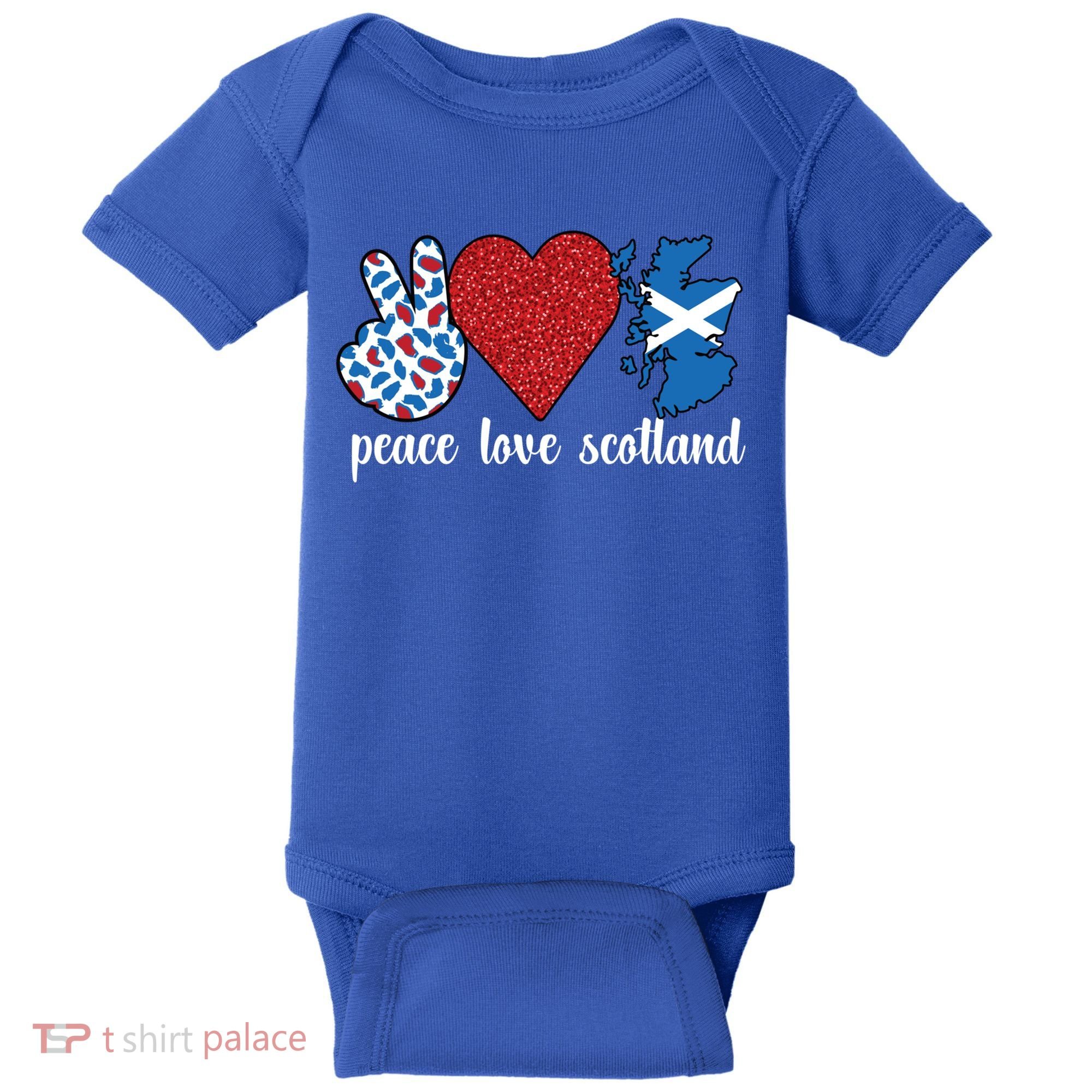 Love Scotland Proud Scottish Flag Scottish Roots Gift Baby Bodysuit