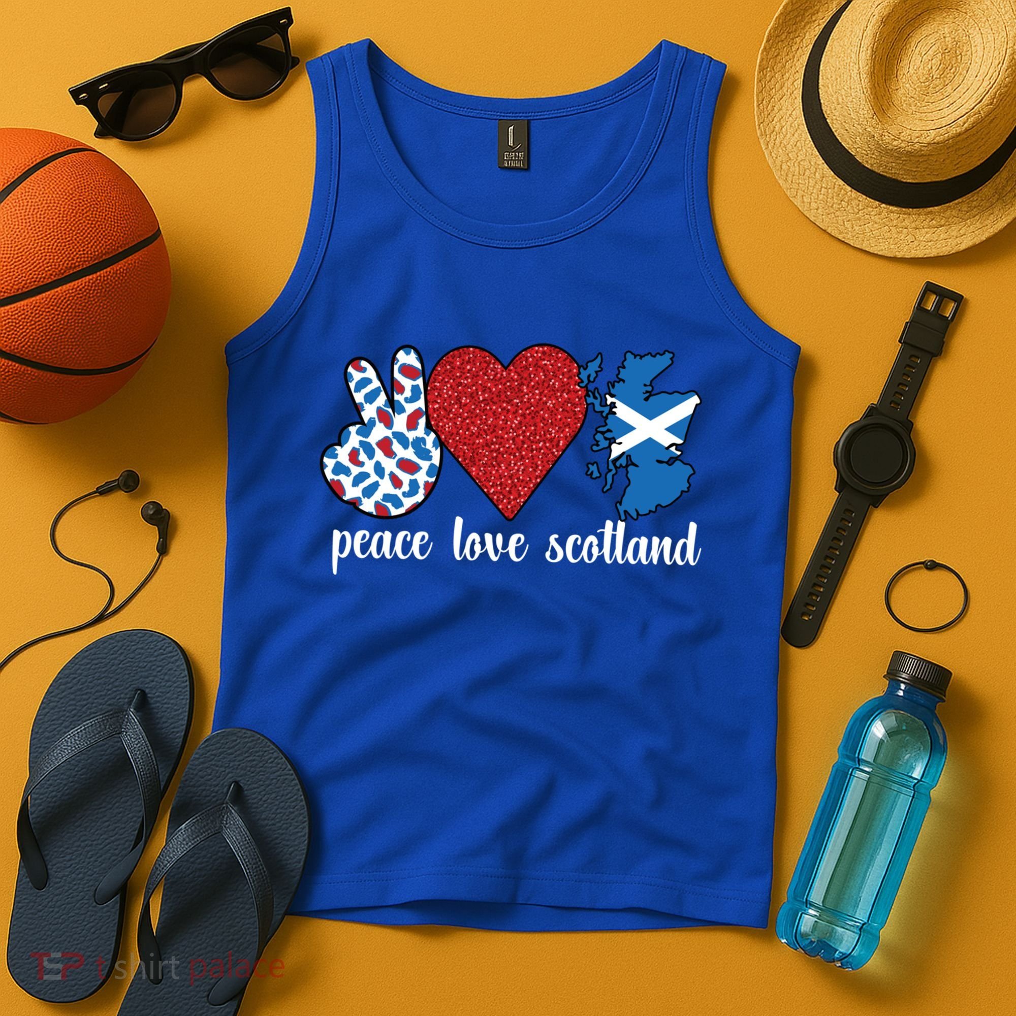 Love Scotland Proud Scottish Flag Scottish Roots Gift Tank Top