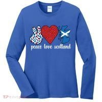 Love Scotland Proud Scottish Flag Scottish Roots Gift Women's Long Sleeve Shirt thumb 0