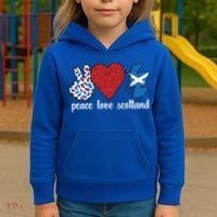 Love Scotland Proud Scottish Flag Scottish Roots Gift Kids Hoodie thumb 3