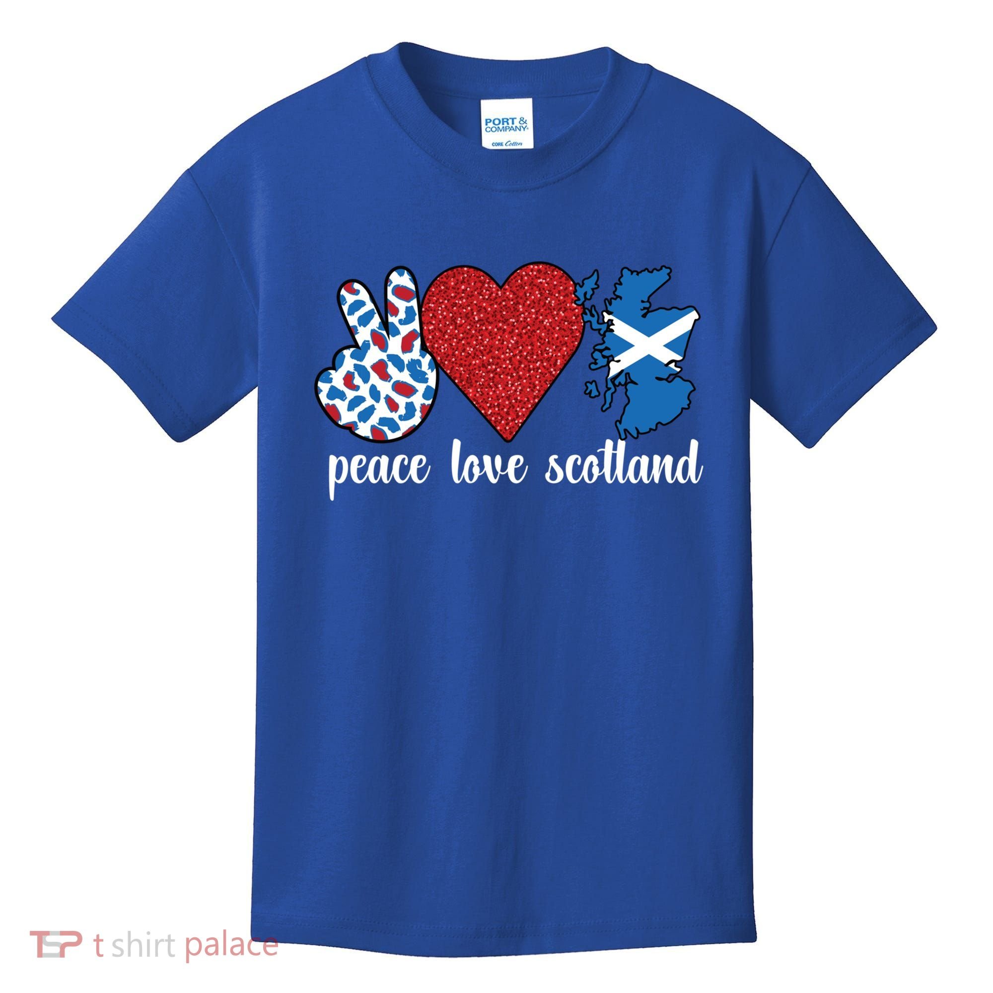 Love Scotland Proud Scottish Flag Scottish Roots Gift Kids T-Shirt