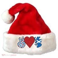 Love Scotland Proud Scottish Flag Scottish Roots Gift Santa Hat thumb 0