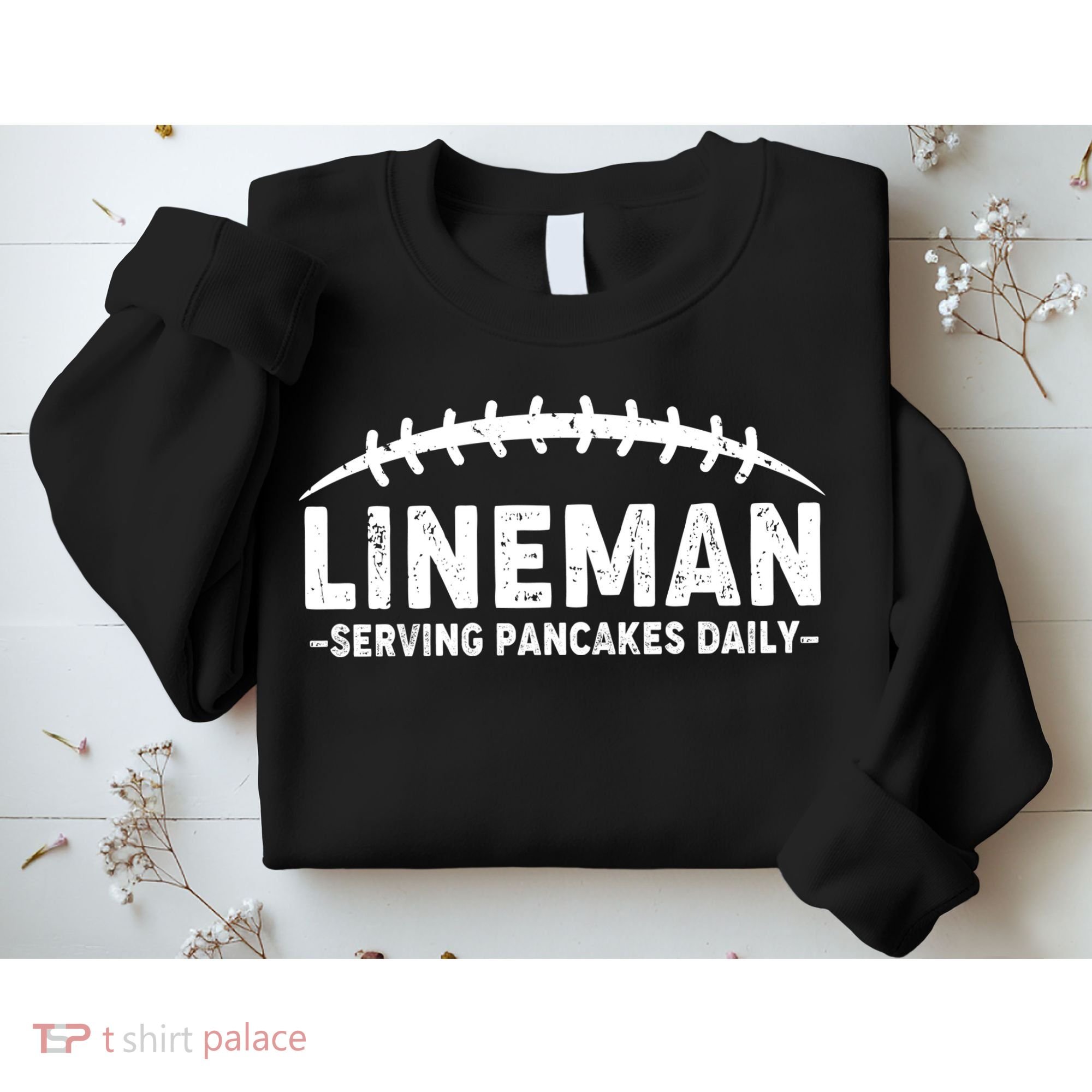 Lineman Serving Pancakes Daily Football Sweatshirt