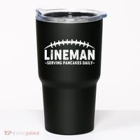 Lineman Serving Pancakes Daily Football Tumbler thumb 0