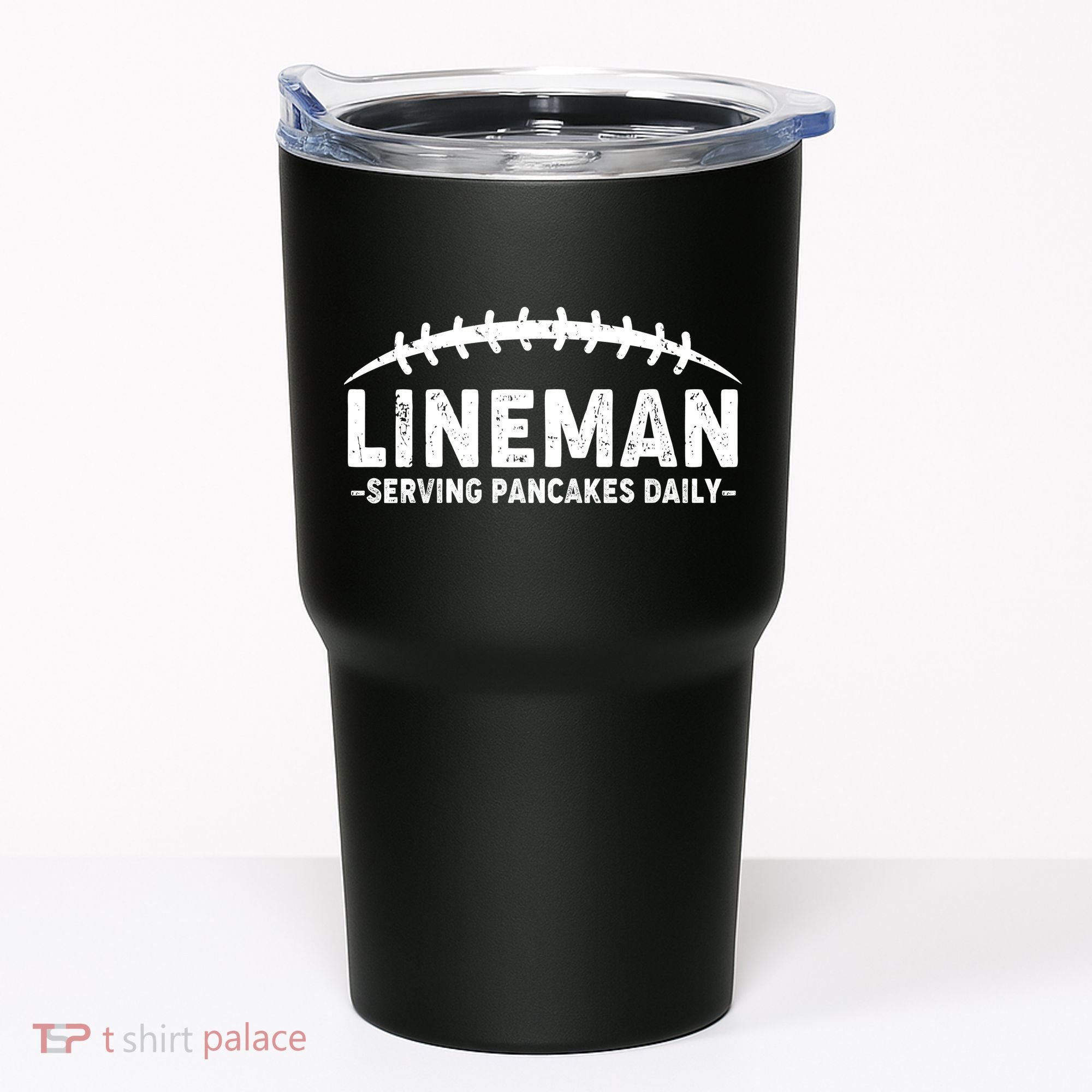 Lineman Serving Pancakes Daily Football Tumbler