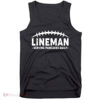 Lineman Serving Pancakes Daily Football Tank Top thumb 0