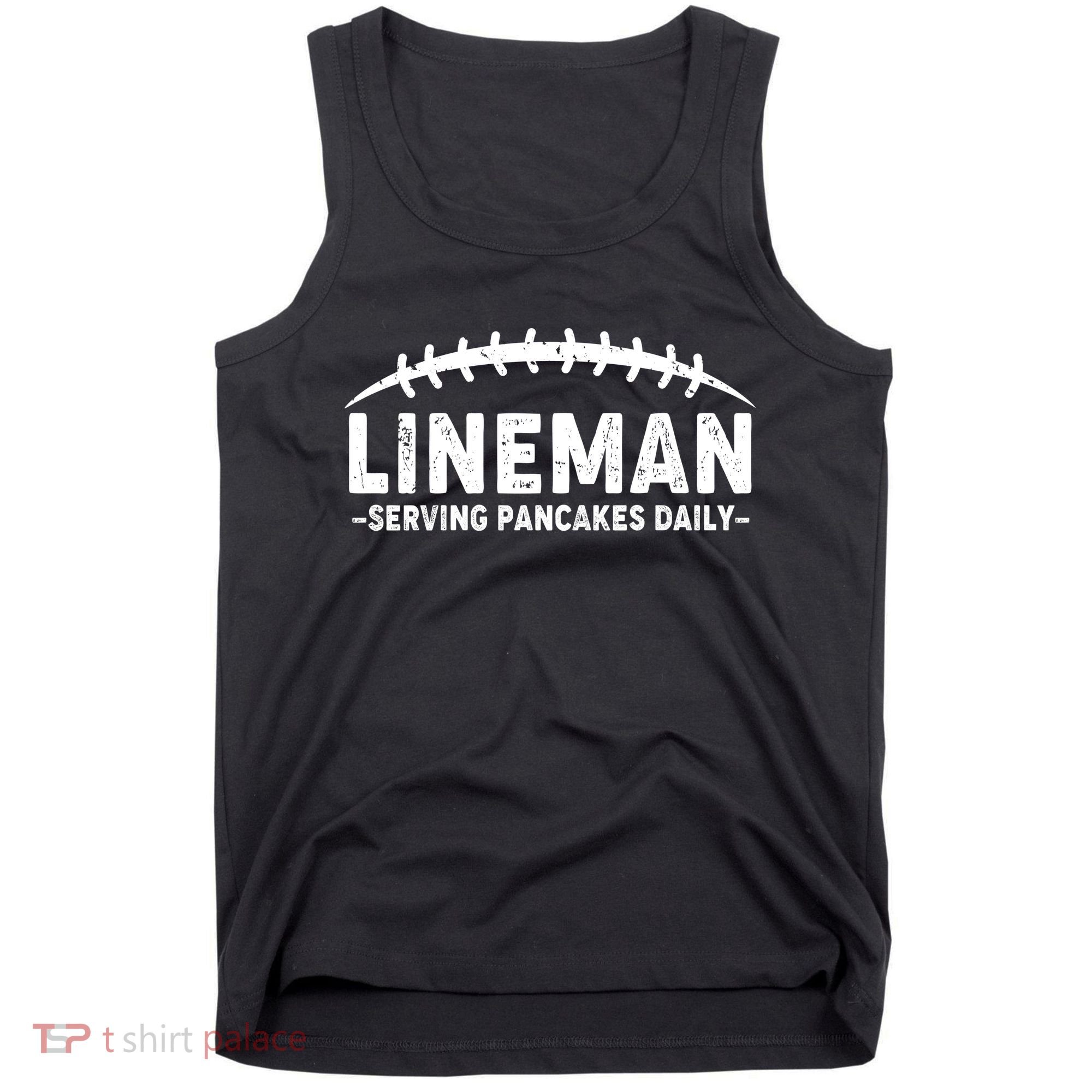 Lineman Serving Pancakes Daily Football Tank Top