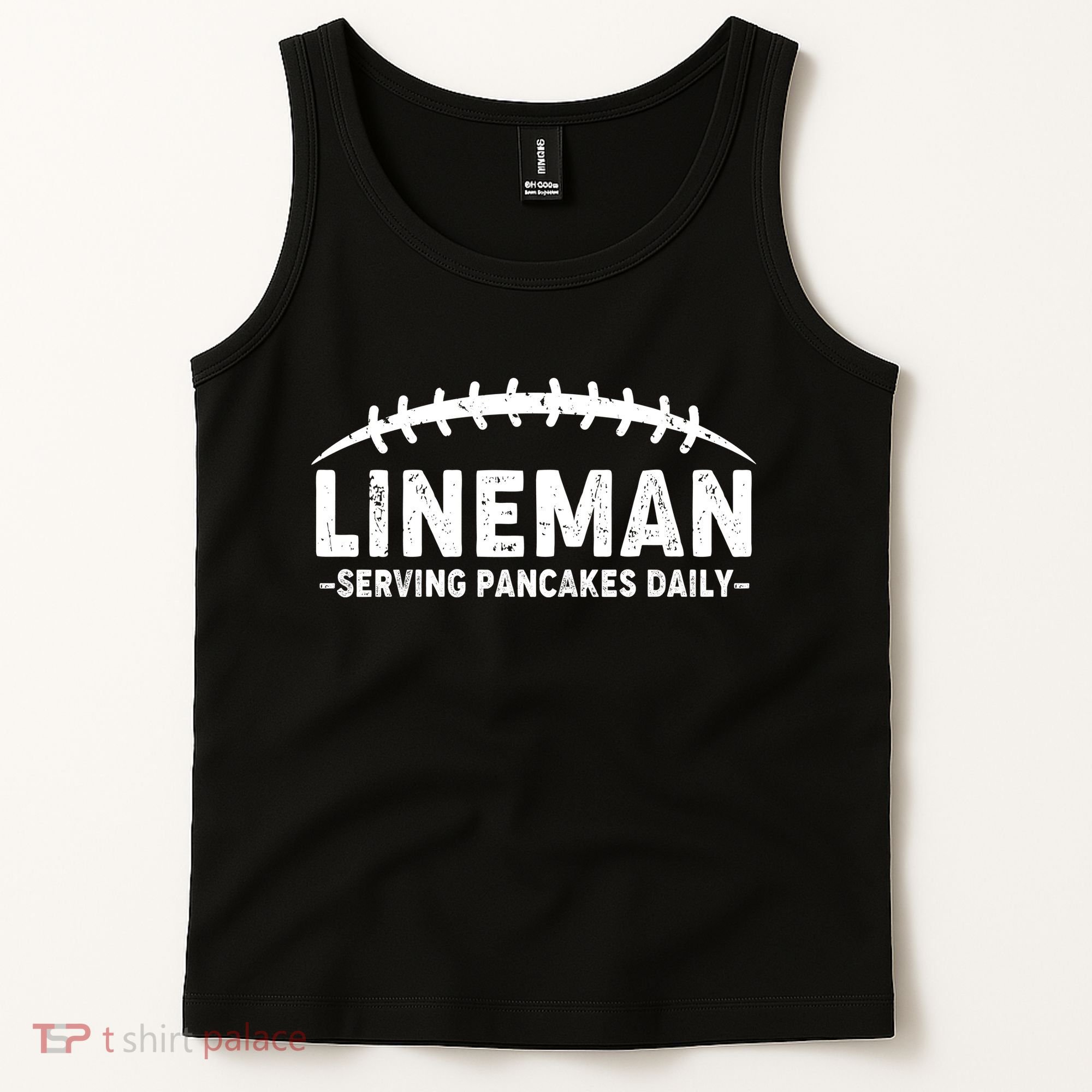 Lineman Serving Pancakes Daily Football Tank Top