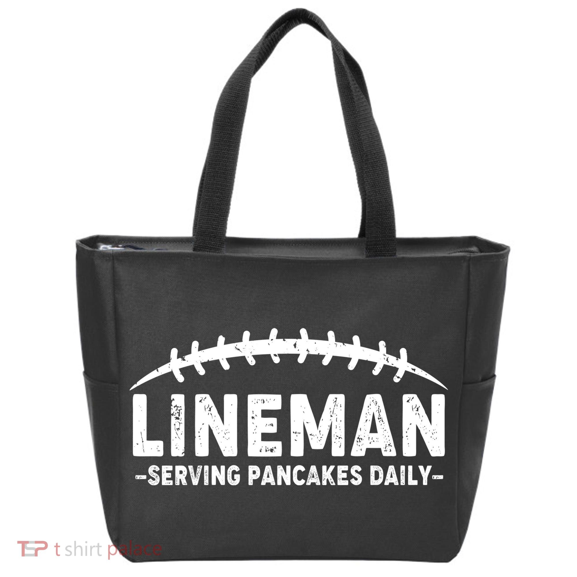 Lineman Serving Pancakes Daily Football Tote Bag