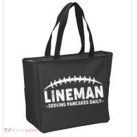 Lineman Serving Pancakes Daily Football Tote Bag thumb 2
