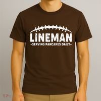 Lineman Serving Pancakes Daily Football T-Shirt thumb 3