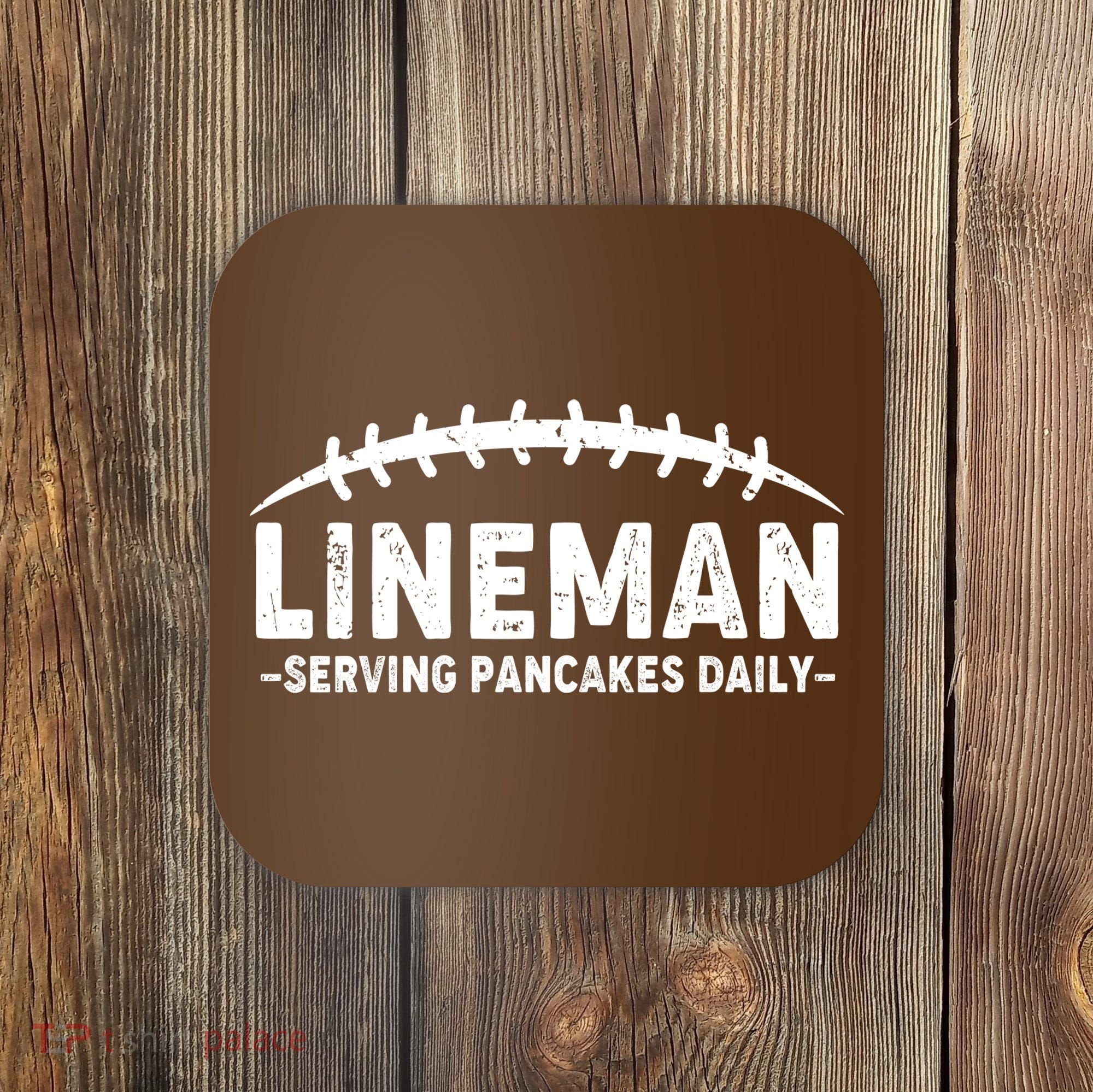 Lineman Serving Pancakes Daily Football Coaster