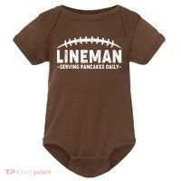 Lineman Serving Pancakes Daily Football Baby Bodysuit thumb 0