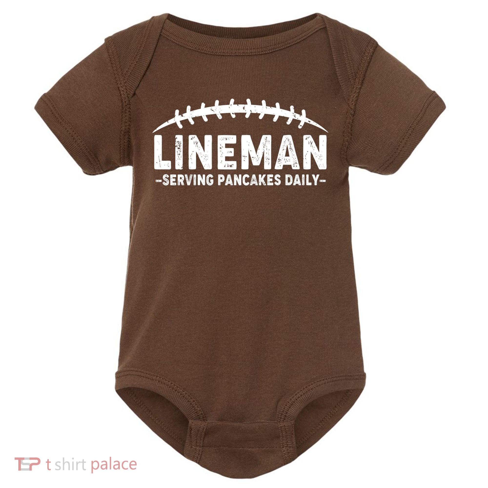 Lineman Serving Pancakes Daily Football Baby Bodysuit