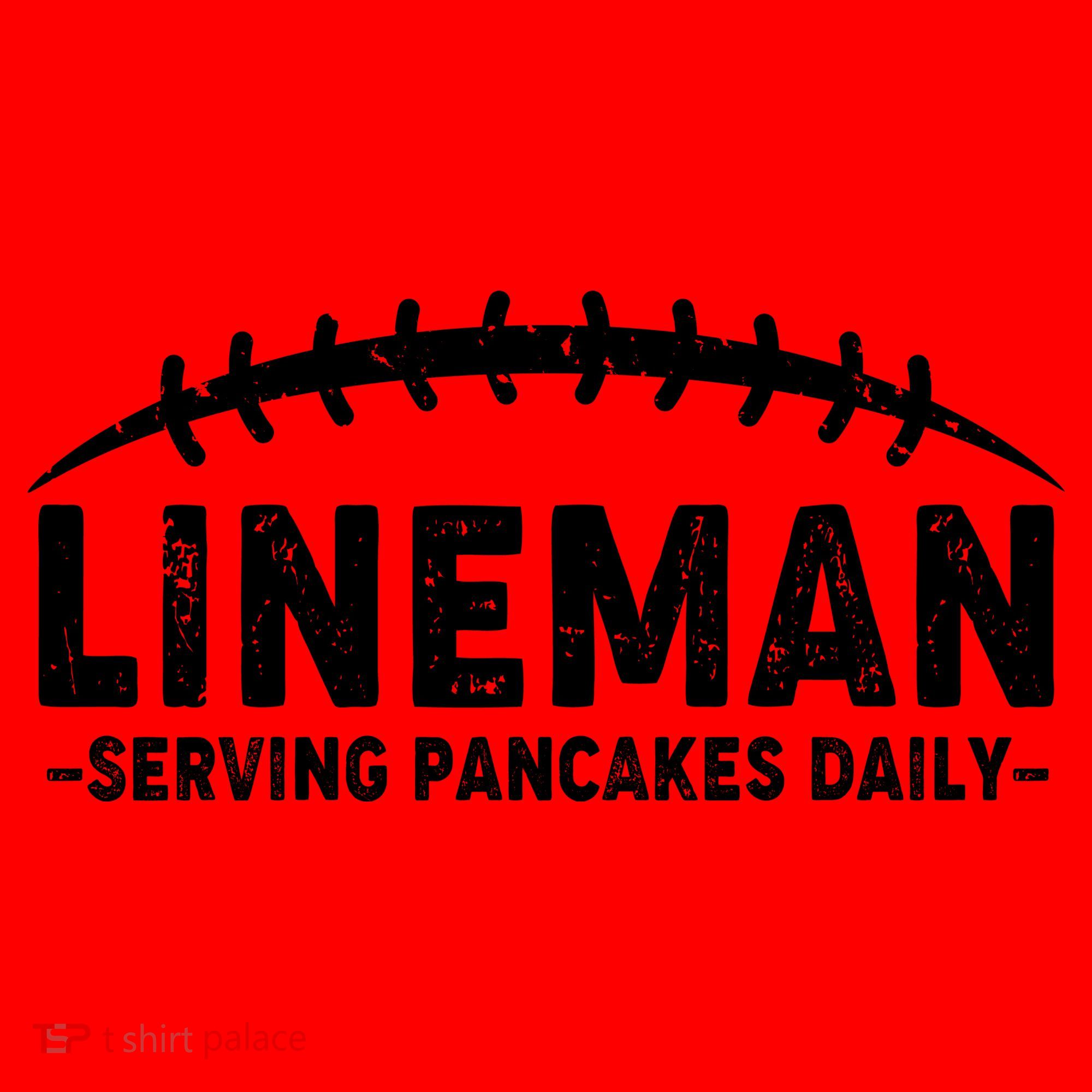 Lineman Serving Pancakes Daily Football Santa Hat