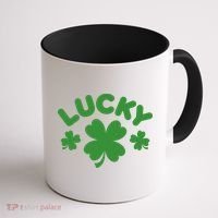 Lucky St Patricks Day Clover Festive Coffee Mug thumb 1