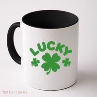Lucky St Patricks Day Clover Festive Coffee Mug thumb 0