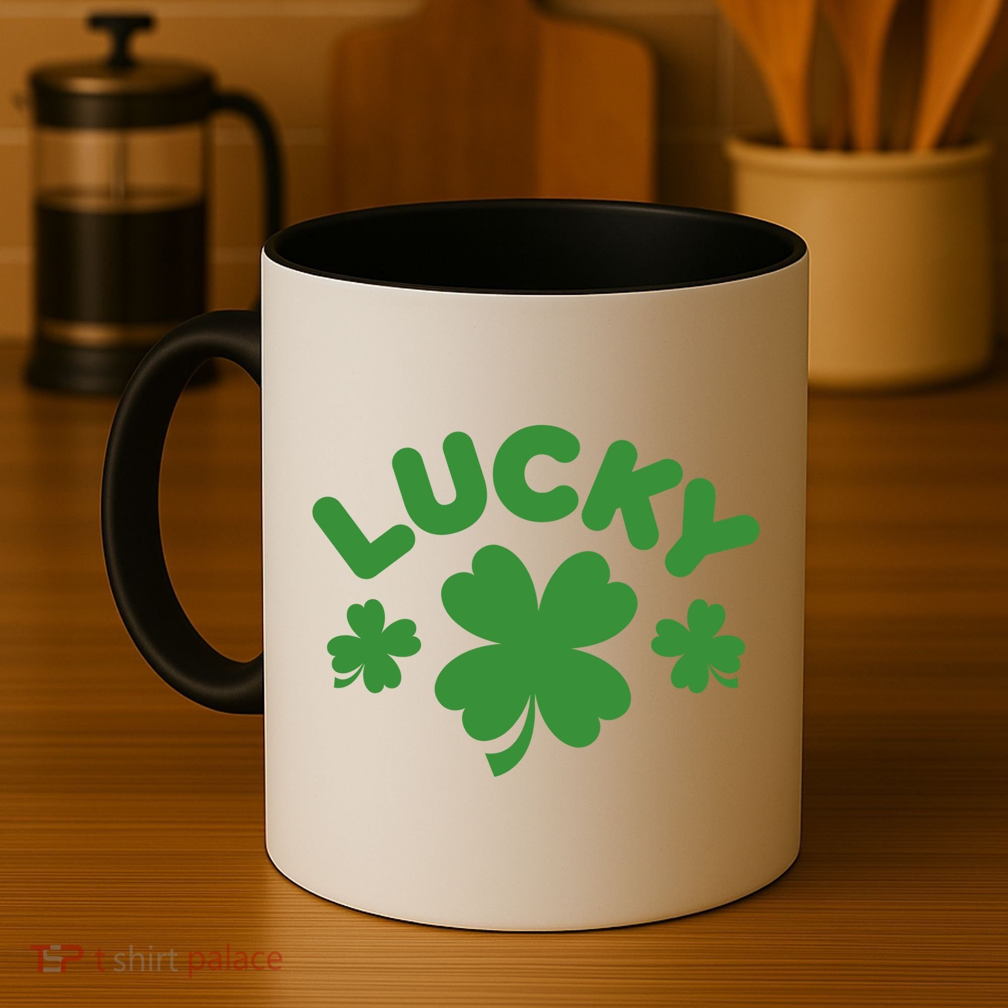 Lucky St Patricks Day Clover Festive Coffee Mug
