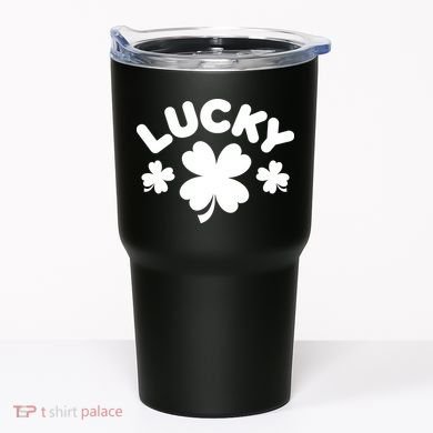 Lucky St Patricks Day Clover Festive Tumbler