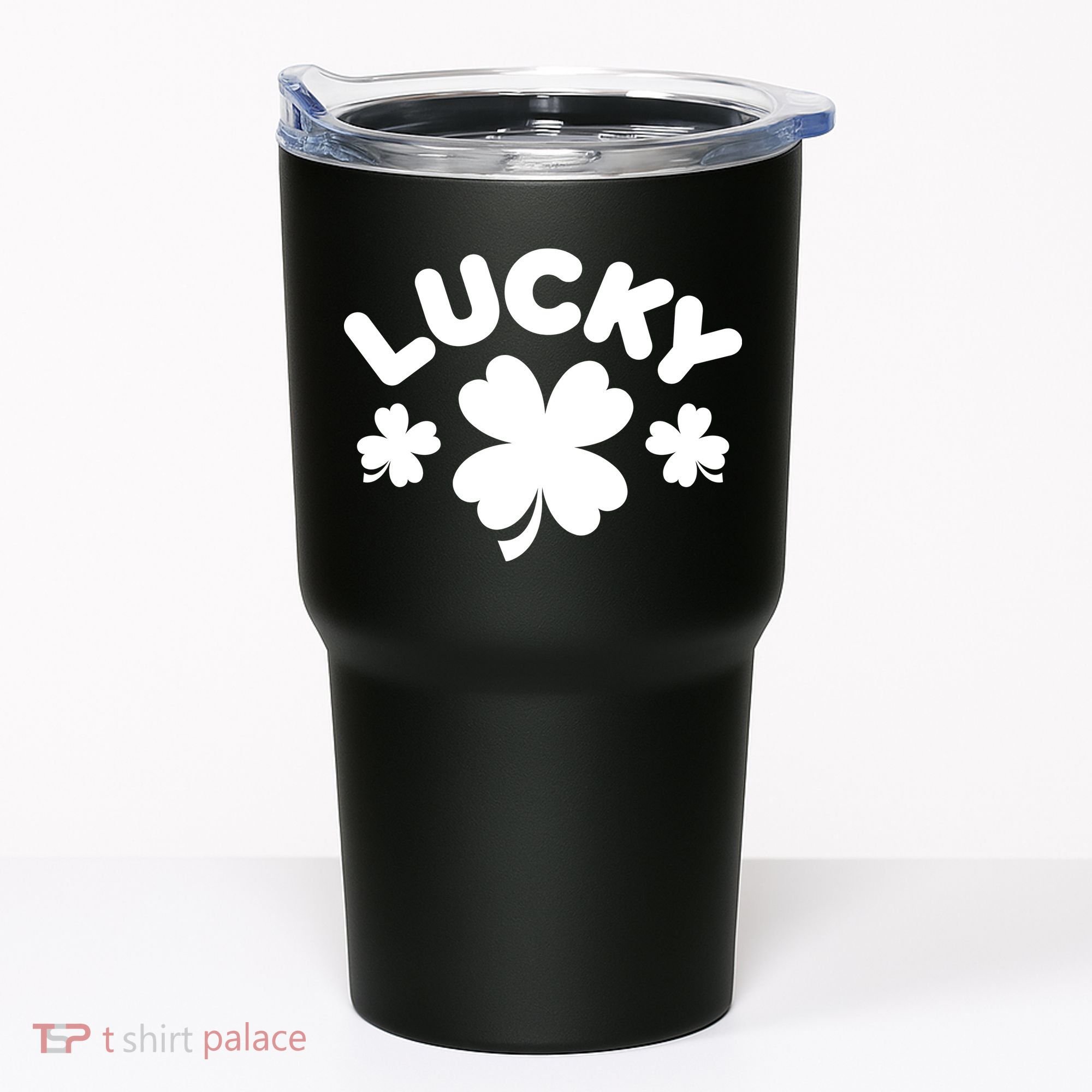 Lucky St Patricks Day Clover Festive Tumbler